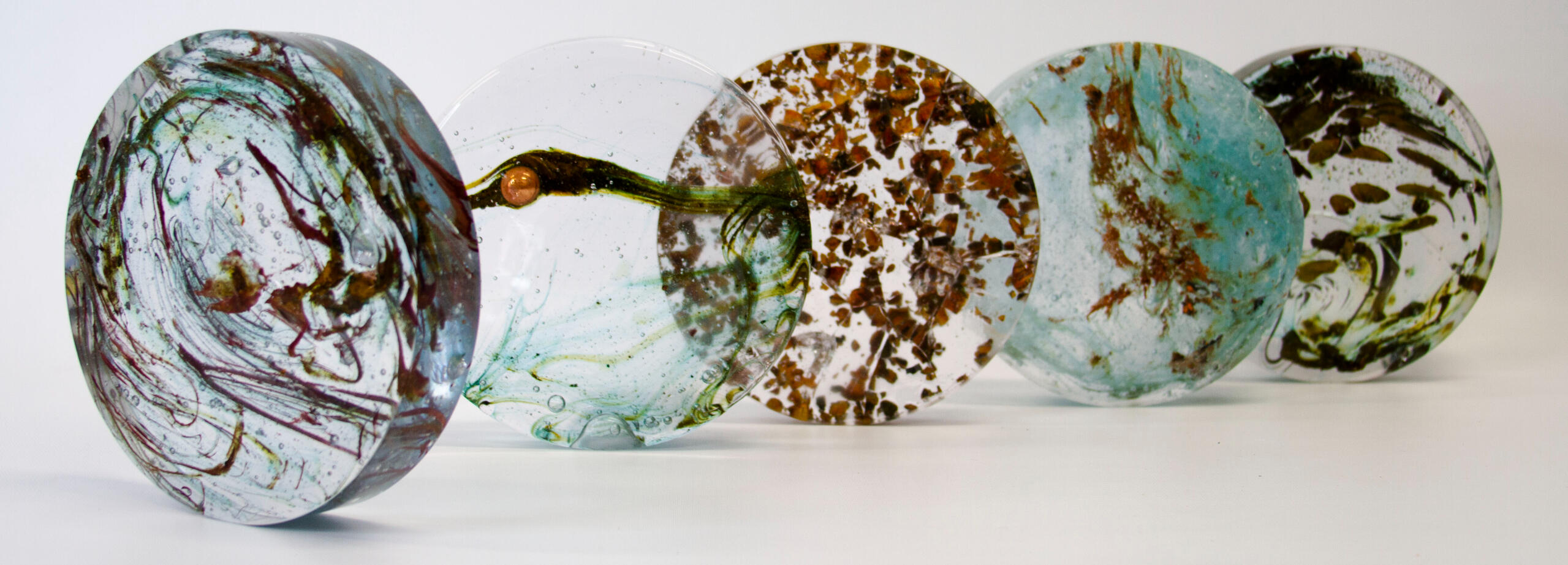 Glass Discs Copper Casting