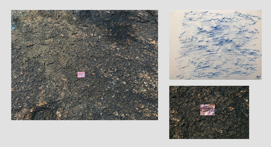 Formed Copper on Rocks (DHK01" -Tidal Island)